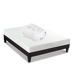 BELLECOUR BELLECOUR LITERIE | Pack Prêt à dormir ABSOLU | Matelas Mémoire de forme + Sommier + Accessoires. Coloris disponibles : Blanc