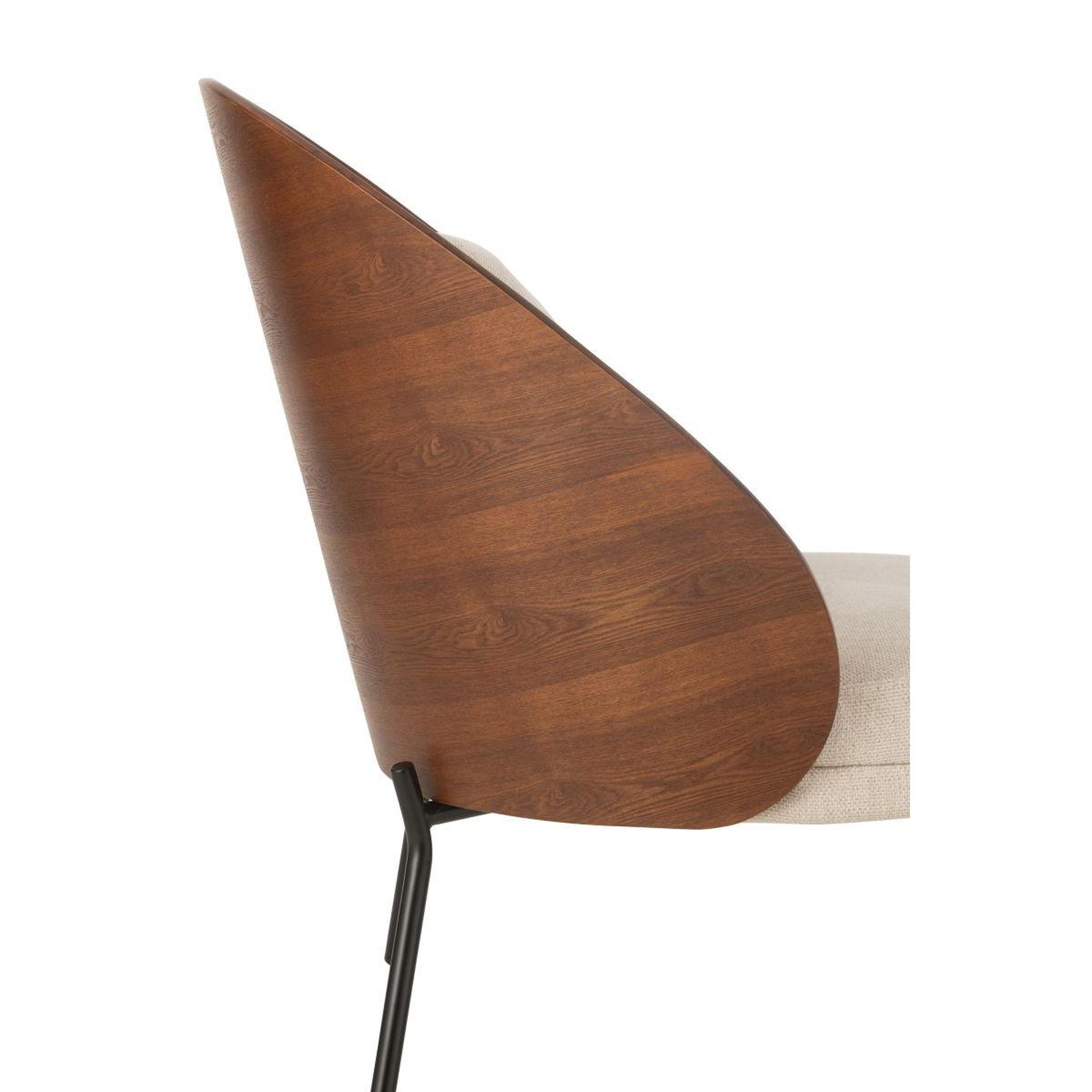 Voir la diapositive 5 : J-LINE Fauteuil lounge design  lone  81cm marron & beige