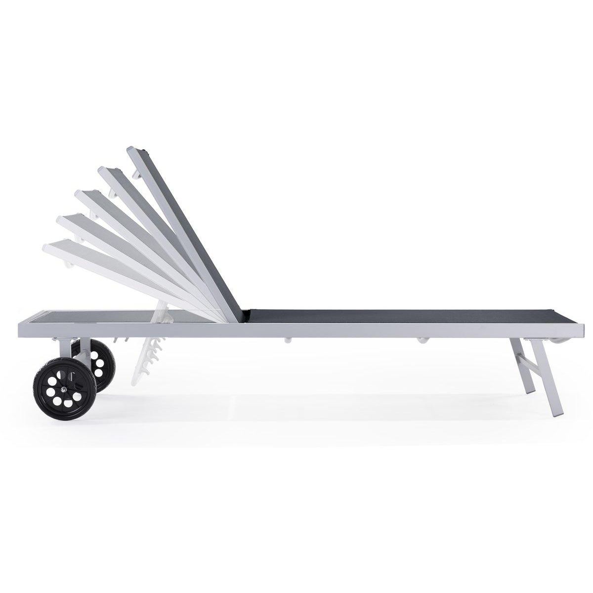 Habitat et Jardin Bain de soleil en aluminium et textilène  Bella  - Phoenix - Gris - Lot de 2