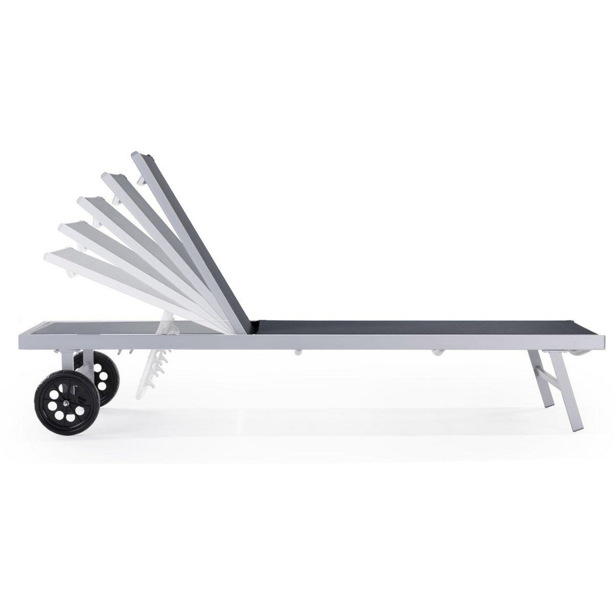 Habitat et Jardin Bain de soleil en aluminium et textilène  Bella  - Phoenix - Gris - Lot de 2