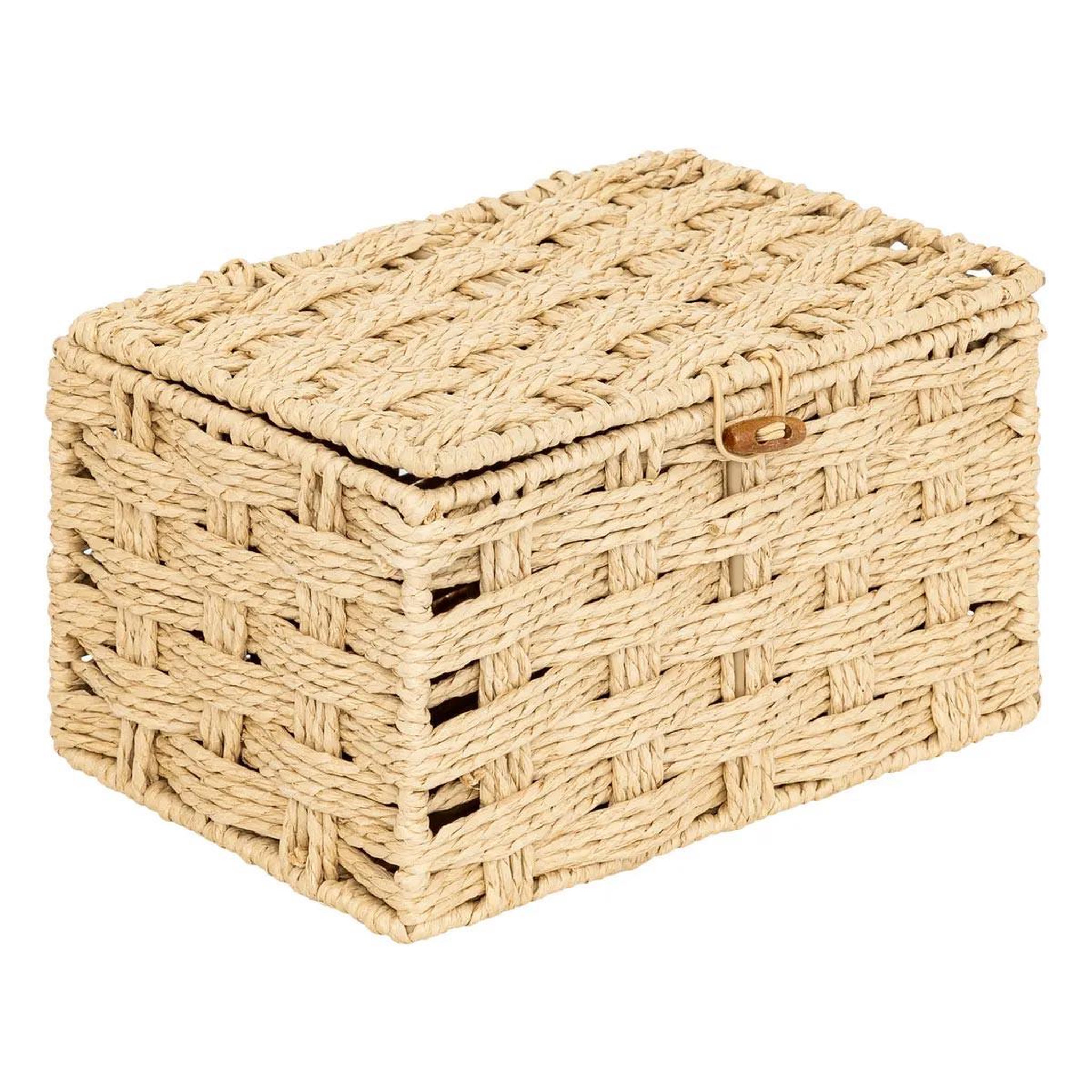 Voir la diapositive 2 : ATMOSPHERA Lot de 3 boîtes déco  elio  27cm naturel