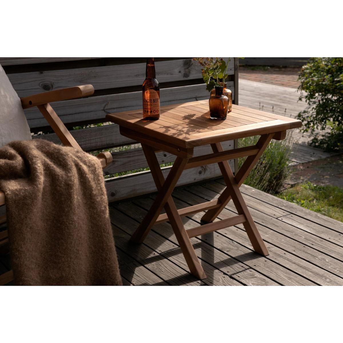 Paris Prix Table de Jardin en Teck  Kenya  50cm Naturel