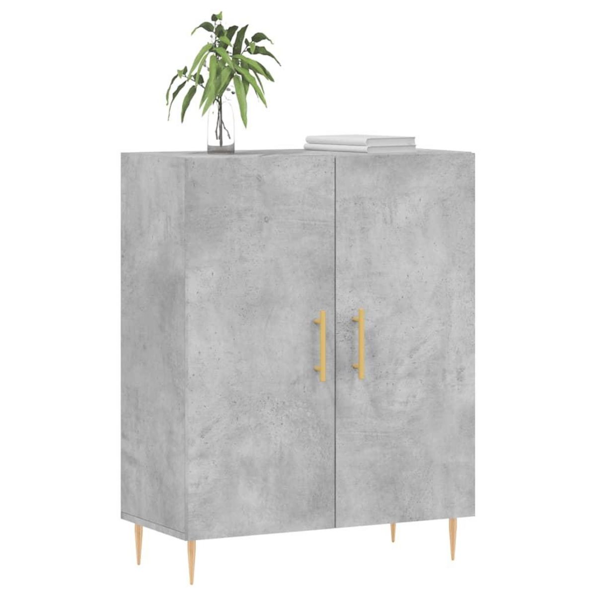 VIDAXL Buffet gris beton 69,5x34x90 cm bois d'ingenierie