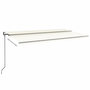 Voir la diapositive 3 : VIDAXL Auvent automatique avec capteur de vent et LED 600x350 cm Creme