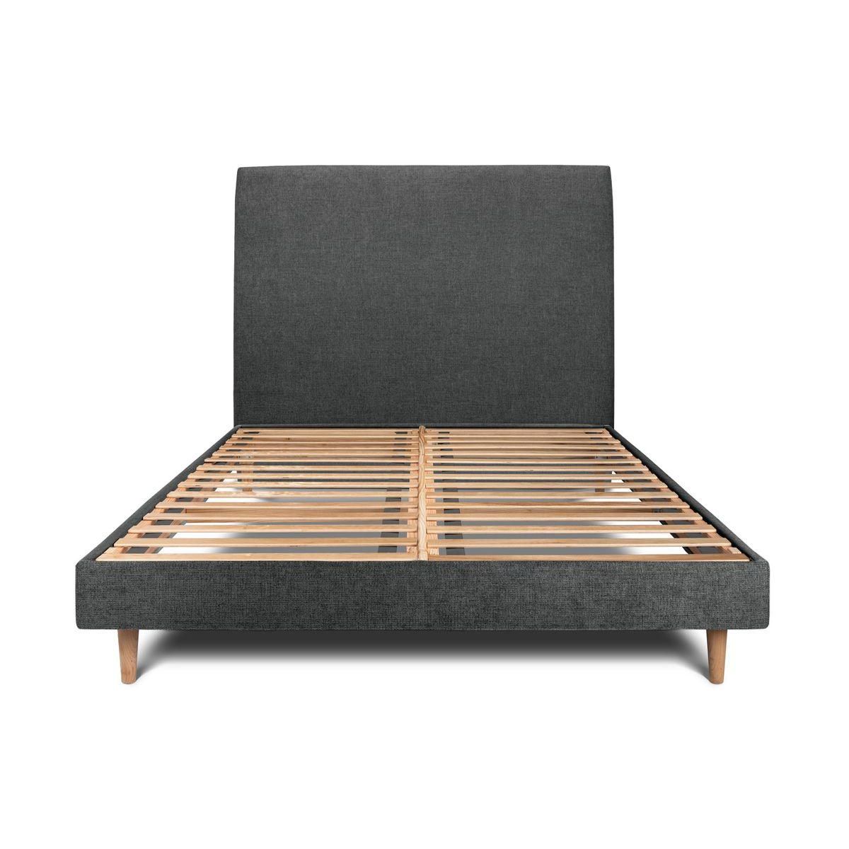 Sommeil de Plomb Lit avec tête de lit tapissier tissu et sommier kit - Hauteur totale : 29cm