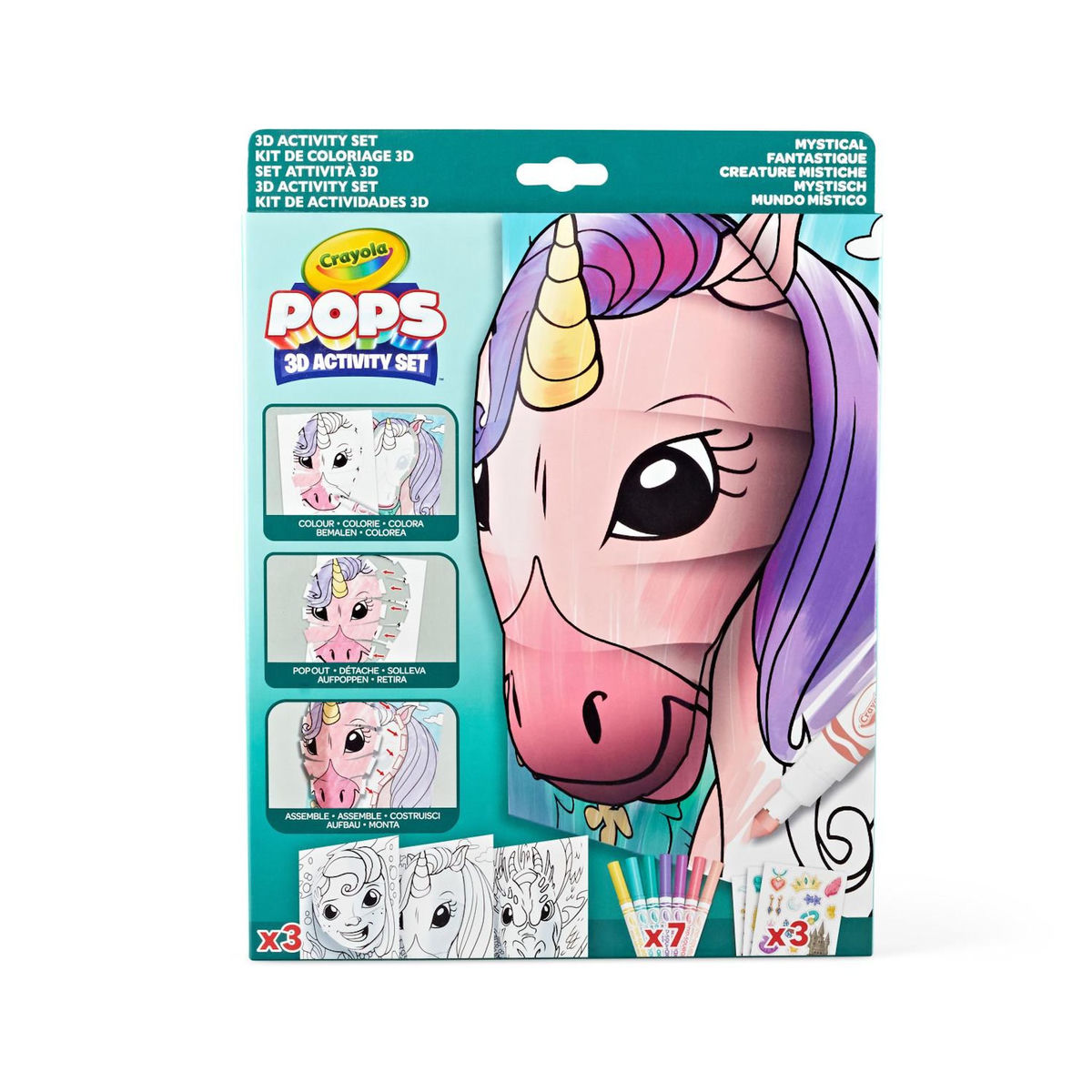 Crayola Jeu de dessins en 3D - CRAYOLA - POPS 3D - Mystical