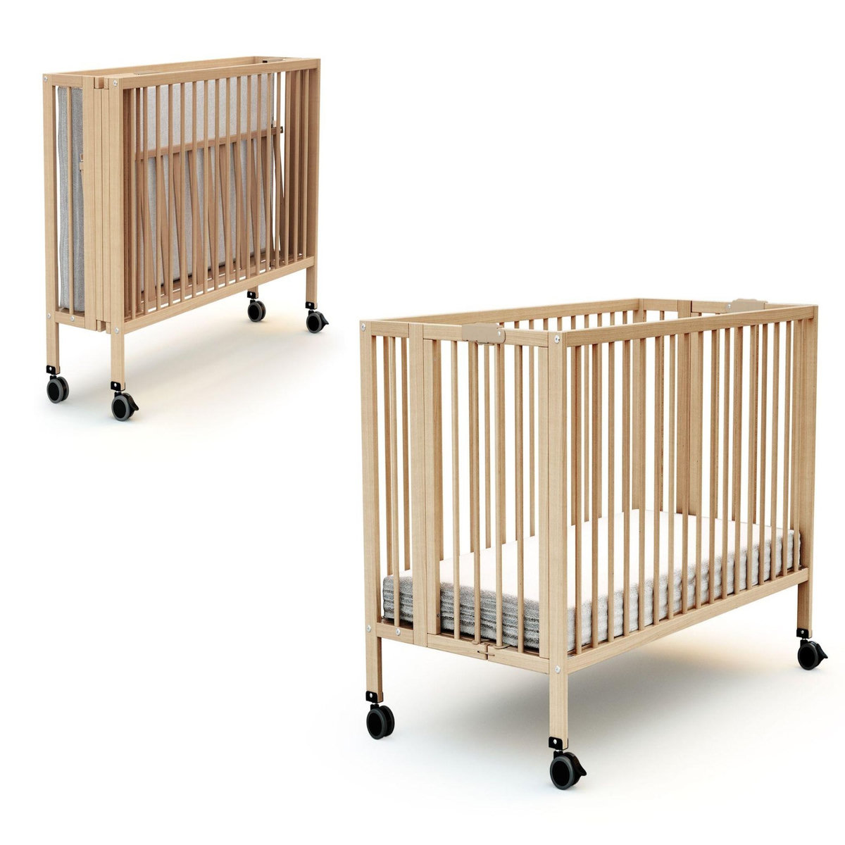 AT4 Lit bébé pliant ESSENTIEL en bois