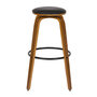 Voir la diapositive 6 : MAISON PAVANE Lot de 2 tabourets de bar 78 cm en cuir synthétique noir-Arthus