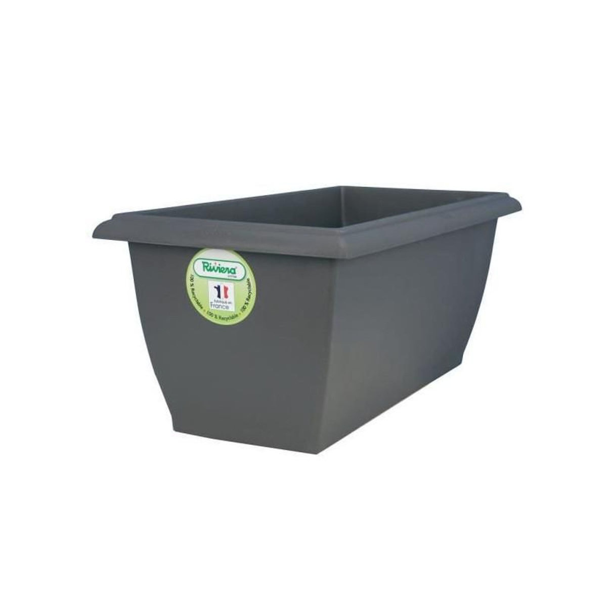 Riviera RIVIERA Jardiniere  Evolution - 80 x 40 x H 32 cm - 64 L - Gris