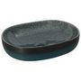 Voir la diapositive 2 : VIDAXL Vasque a poser turquoise ovale 59x40x14 cm ceramique