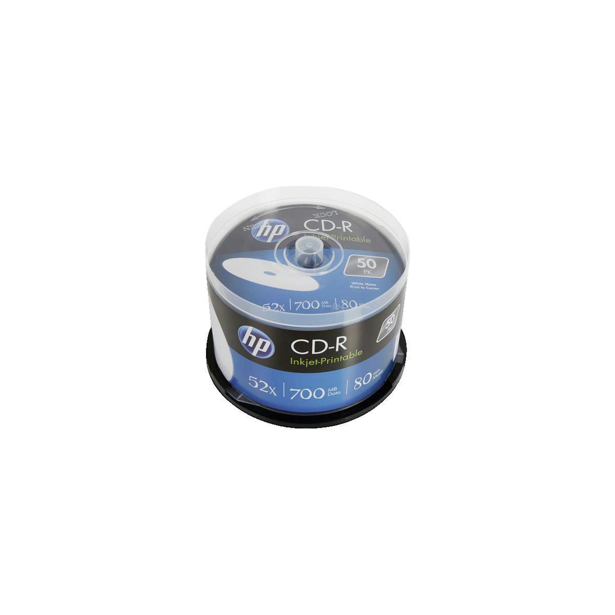 HP Disques CD-R HP Lot de 50 Panneaux CD-R blancs 700 Mo 52x