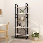 VIDAXL Bibliotheque a 5 niveaux Blanc 80x30x175 cm Bois d'ingenierie