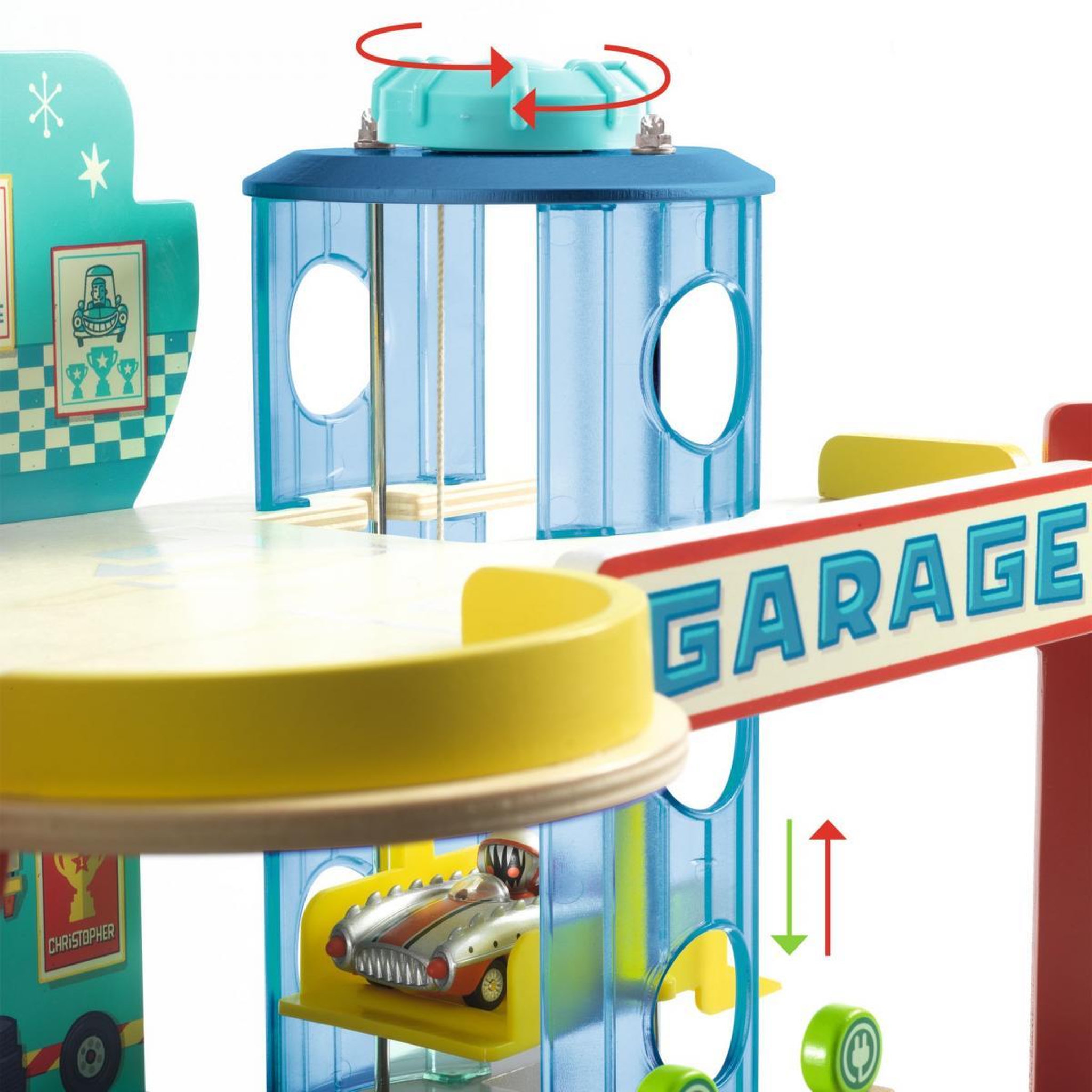 Voir la diapositive 2 : Djeco Garage crazy motors