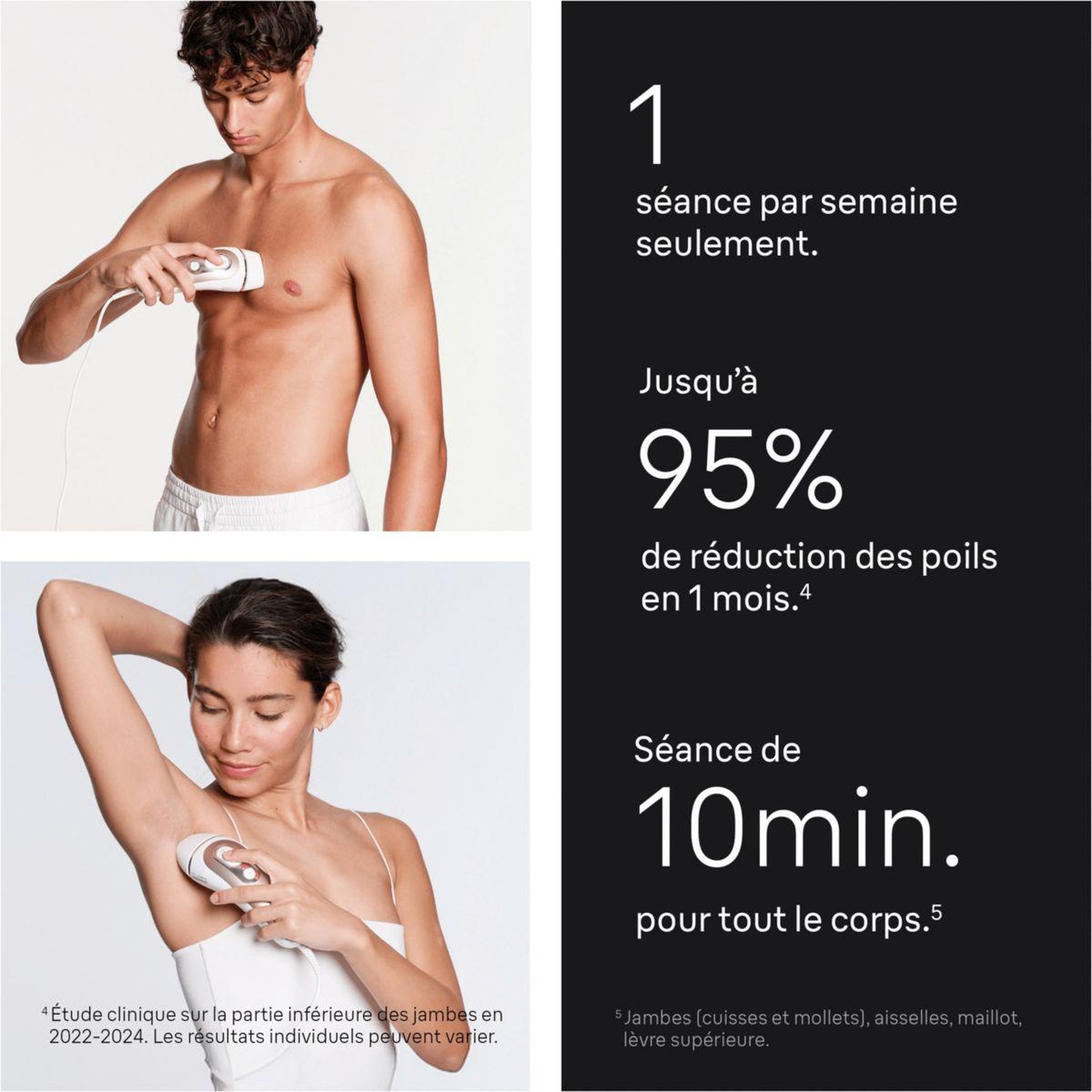 Voir la diapositive 5 : BRAUN Epilateur lumière pulsée IPL PL7147 Skin i-expert