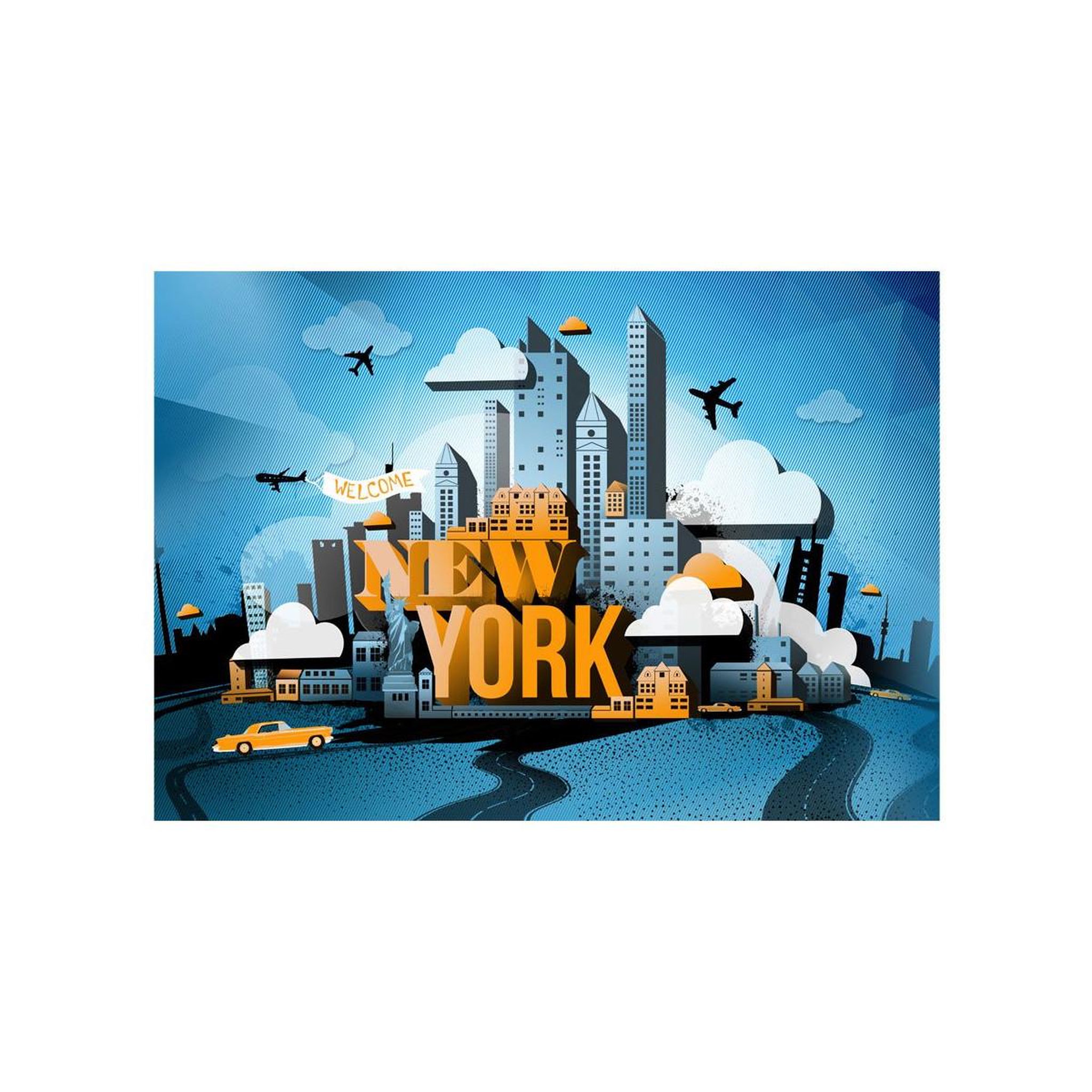 Voir la diapositive 2 : Paris Prix Papier peint  new york welcome