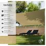 Voir la diapositive 2 : tectake Voile d'ombrage carrée carrée avec une protection UV 50+ beige 5,4 x 5,4 m