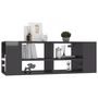 Voir la diapositive 3 : VIDAXL Meuble TV mural Gris brillant 102x35x35 cm Bois d'ingenierie