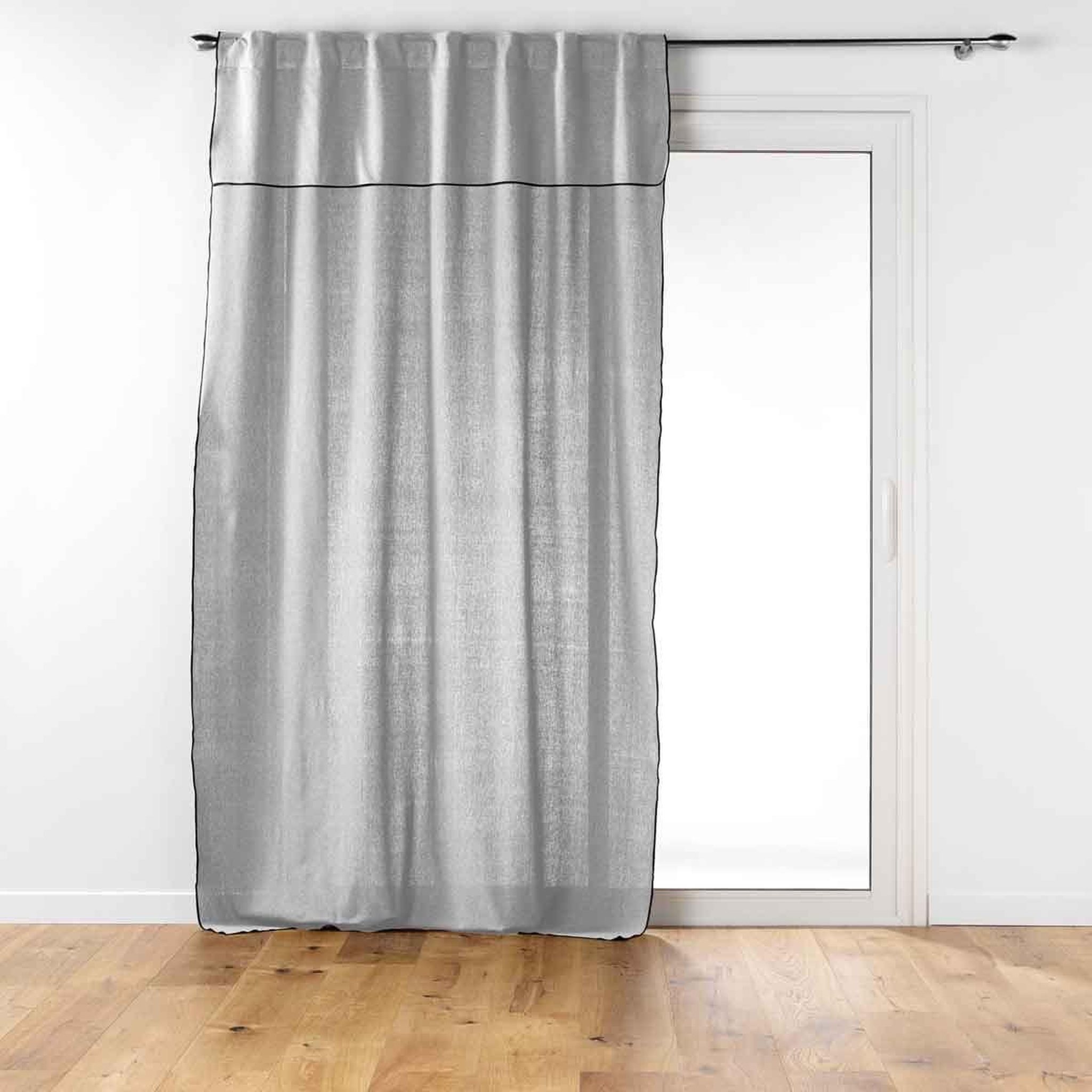 Douceur d'Intérieur Rideau à passants  mistraline  140x240cm gris chiné