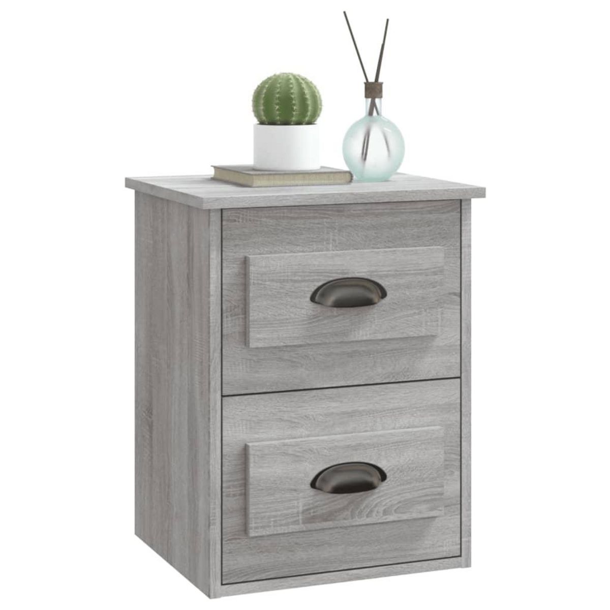 VIDAXL Table de chevet murale sonoma gris 41,5x36x53 cm