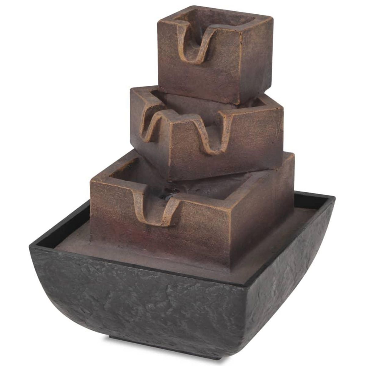 VIDAXL Fontaine d'interieur avec lampe LED Polyresine