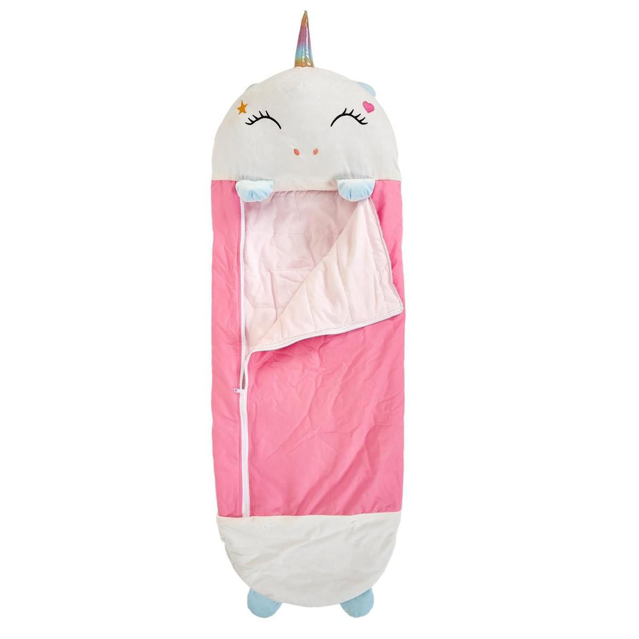 Voir la diapositive 3 : HOME DECO KIDS Sac de Couchage Convertible  Licorne  50x130cm Blanc