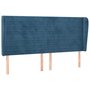 Voir la diapositive 2 : VIDAXL Tete de lit avec oreilles Bleu fonce 203x23x118/128 cm Velours