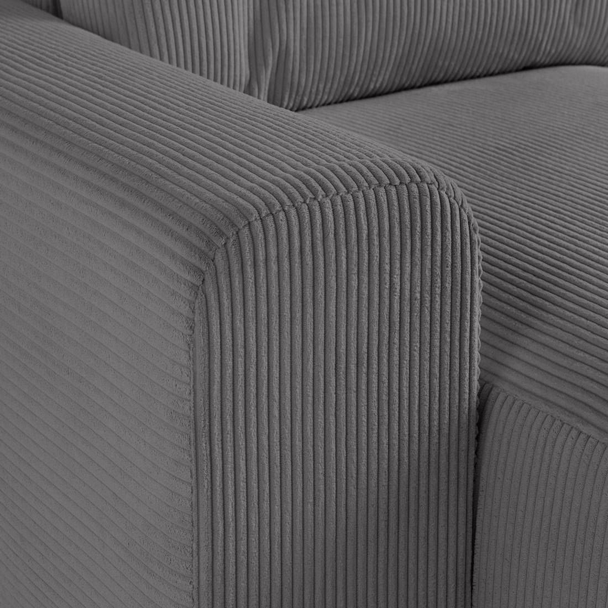 Voir la diapositive 4 : BEST MOBILIER Garance - canapé modulable d'angle droit - 8 places - en velours côtelé