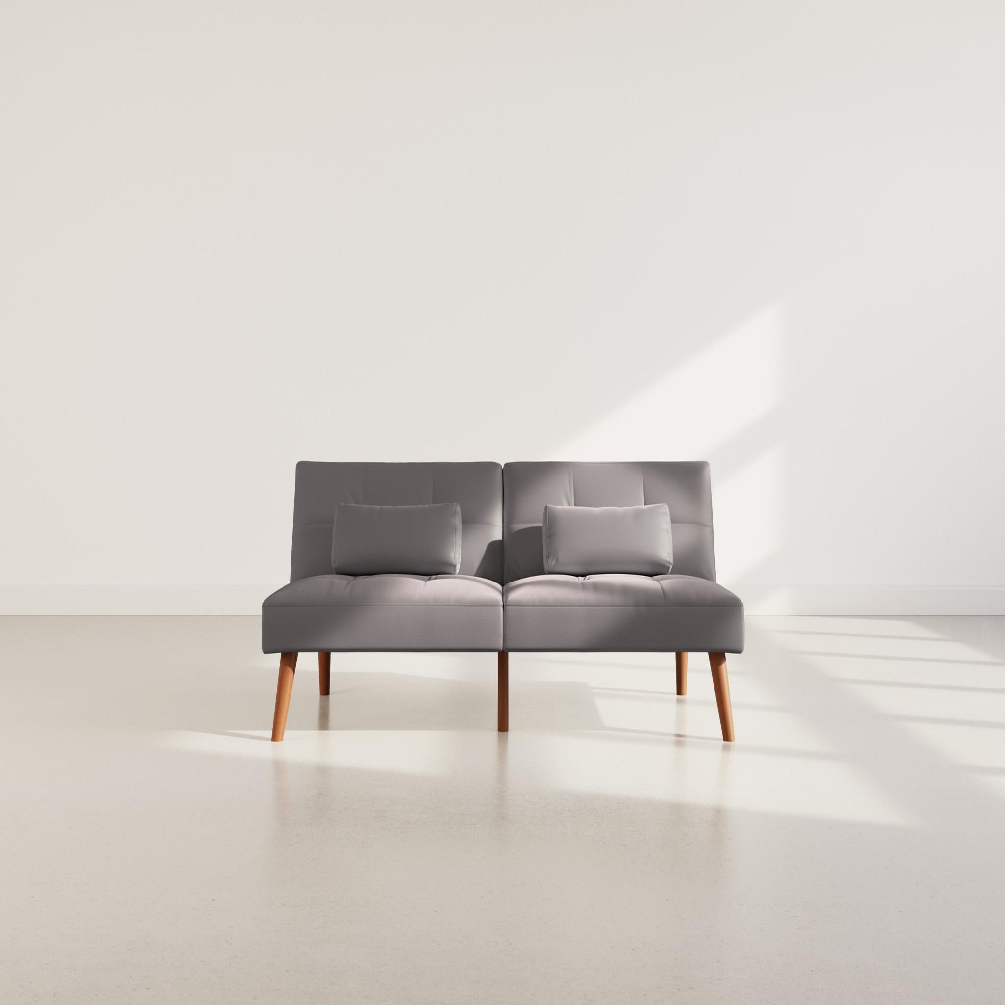 Voir la diapositive 6 : BEST MOBILIER Philae - canapé convertible clic-clac 2 places - en simili
