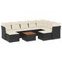 Voir la diapositive 2 : VIDAXL Salon de jardin 10 pcs avec coussins noir resine tressee