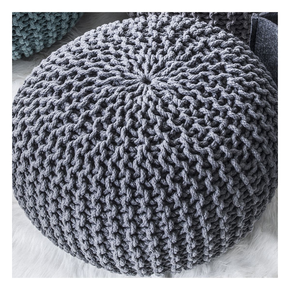 Pouf tricot