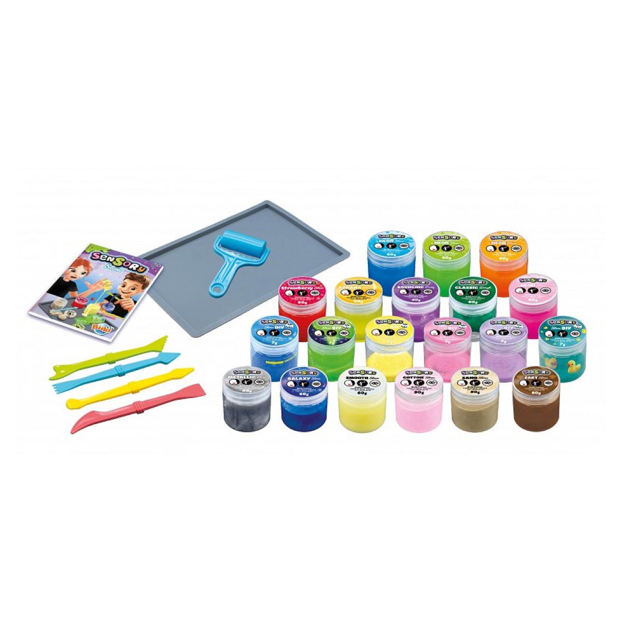 Voir la diapositive 2 : BUKI Coffret 20 pots Sensory slime