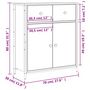 Voir la diapositive 6 : VIDAXL Buffet chene sonoma 70x30x80 cm bois d'ingenierie