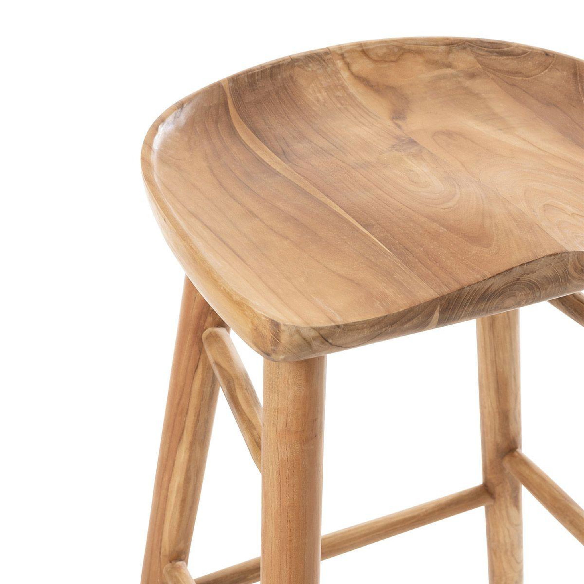 Voir la diapositive 6 : J-LINE Tabouret de bar en bois  ana  69cm naturel