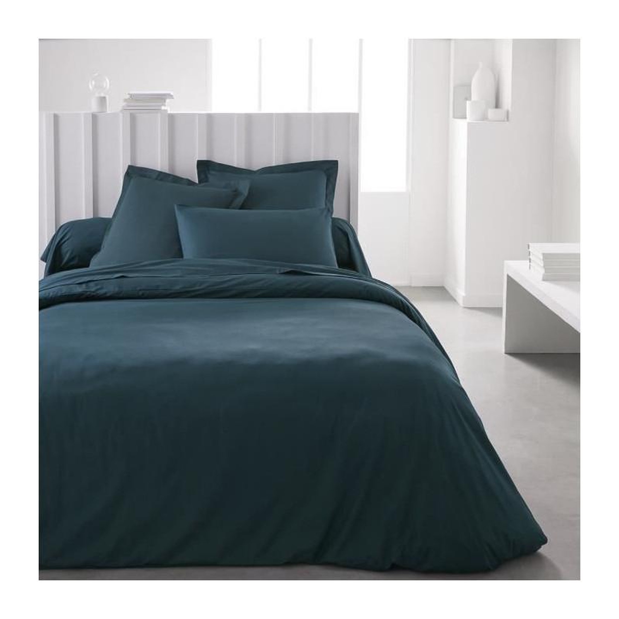 Voir la diapositive 2 : Today Housse de couette TODAY Essential - 220 x 240 cm - 2 personnes - 100% Coton uni - Paon