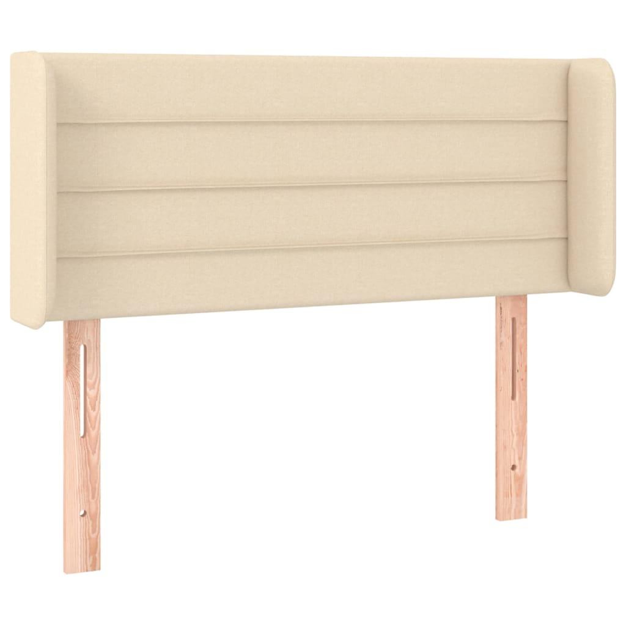 Voir la diapositive 2 : VIDAXL Tete de lit avec oreilles Creme 93x16x78/88 cm Tissu