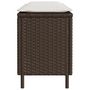 Voir la diapositive 5 : VIDAXL Banc de jardin avec coussin gris 110x30x40,5 cm resine tressee