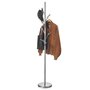 IDIMEX Porte-manteaux ZENO portant à vêtements sur pied en forme d'arbre avec 6 crochets sur différentes hauteurs, en métal laqué gris