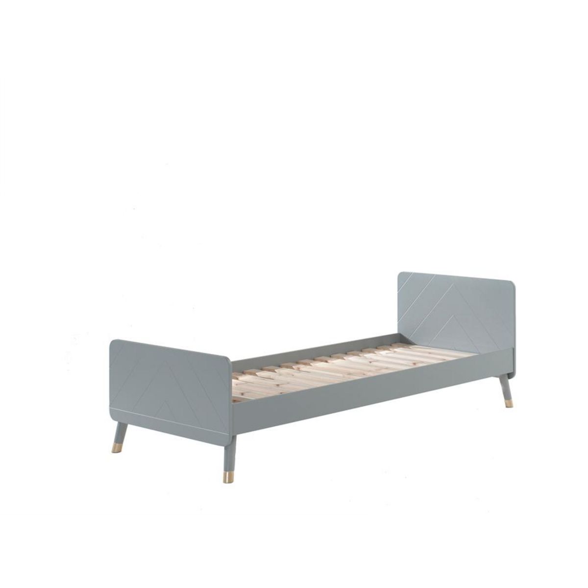 Lit esprit scandinave 90x200cm EMMY