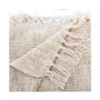 Voir la diapositive 2 : ATMOSPHERA Jeté de Lit  Slub  130x180cm Beige