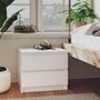 Voir la diapositive 2 : VIDAXL Tables de chevet 2 pcs Blanc 50x39x43,5 cm Agglomere