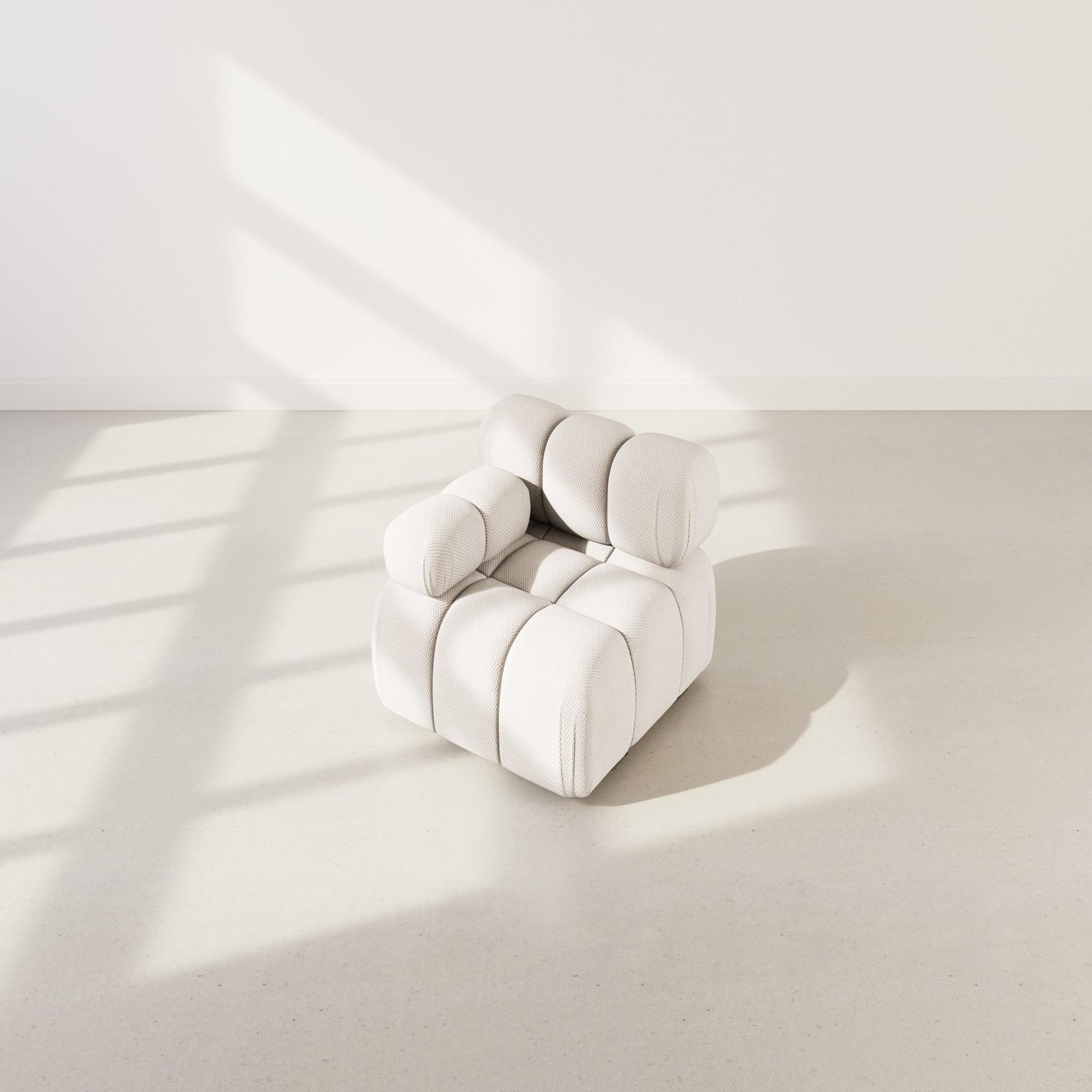 Voir la diapositive 3 : LISA DESIGN Ruby - module d'assise gauche en velours texturé