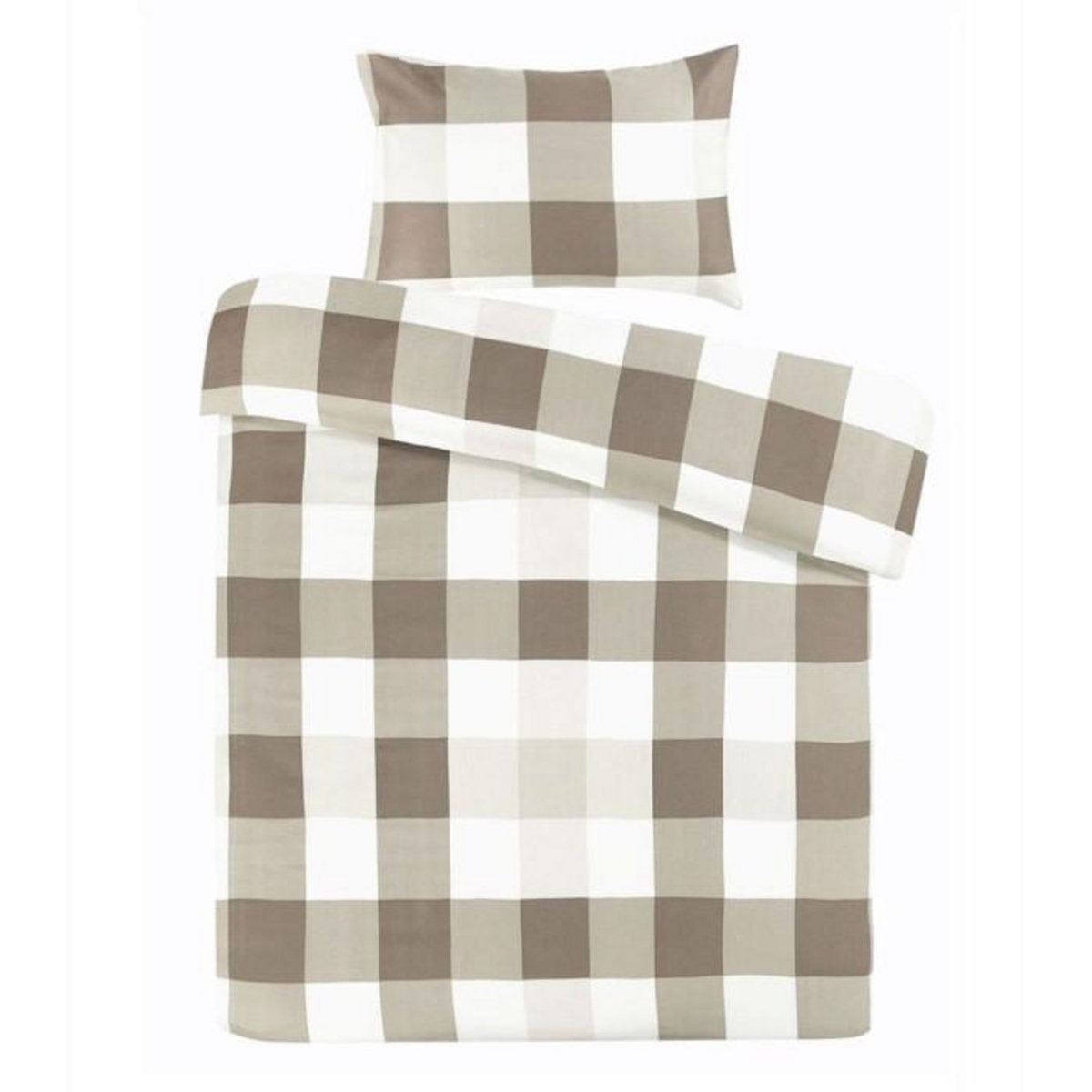 Paris Prix Parure de Lit 2 Pièces  Nevada  140x200cm Taupe