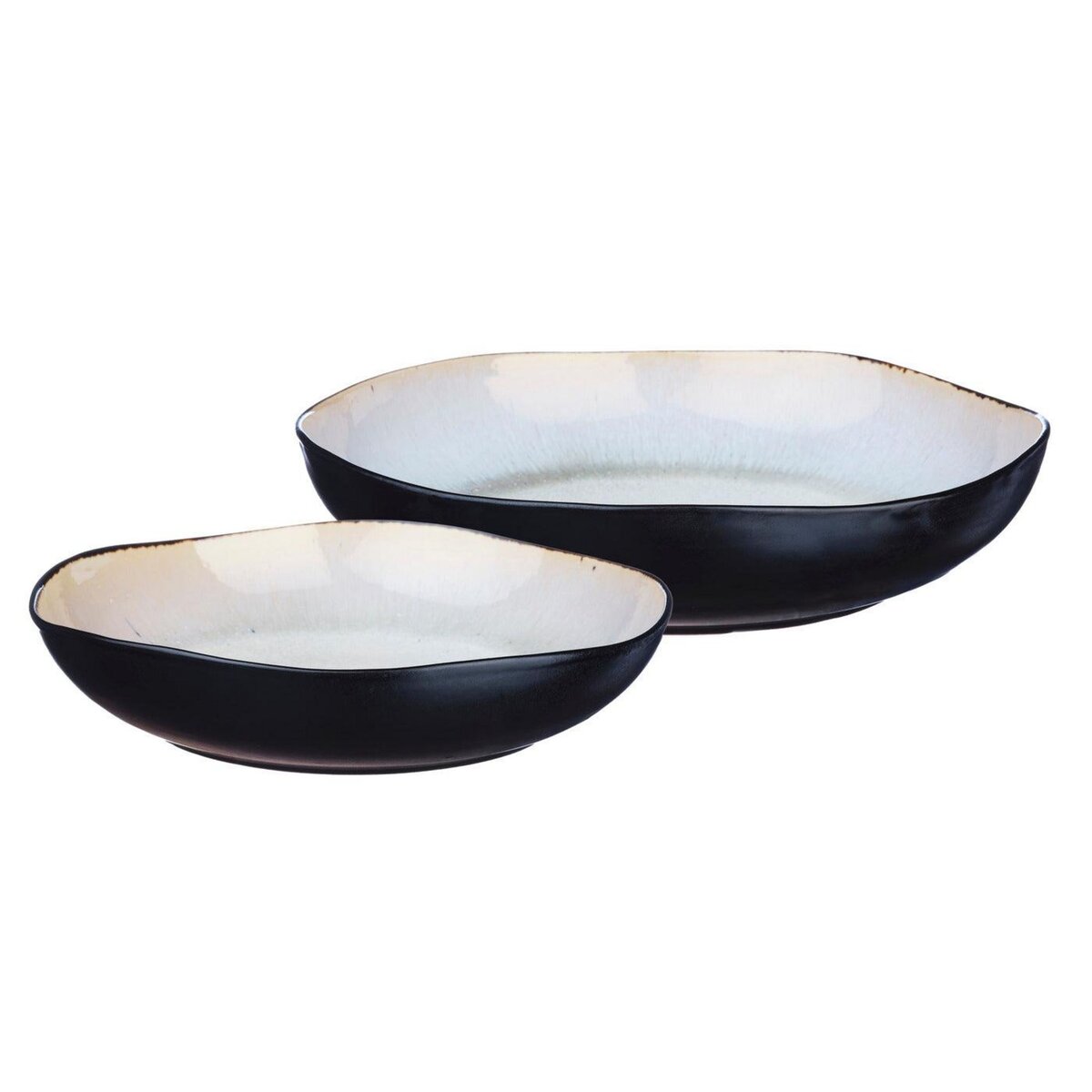 BJORN Corbeille à fruits IRIS Ø27,5cm et Ø32,5cm - 2 pièces - Blanc ivoire