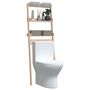 Voir la diapositive 4 : VIDAXL Etagere de toilette 63,5x32x179 cm Bois de pin massif