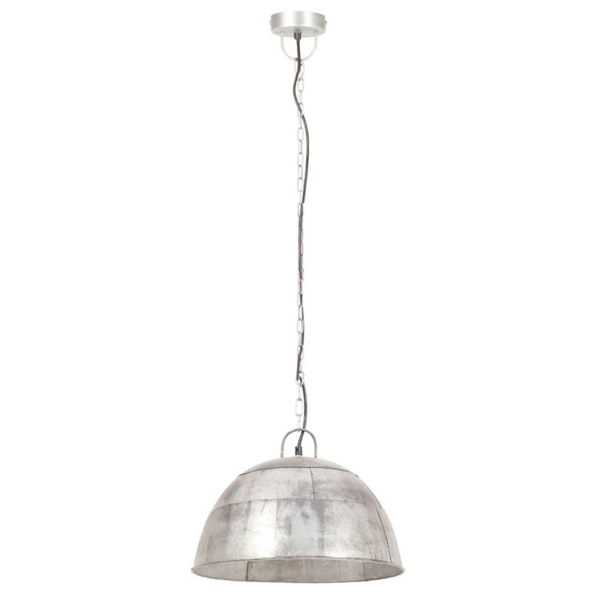 VIDAXL Lampe suspendue industrielle vintage 25 W Argente Rond 41cm E27