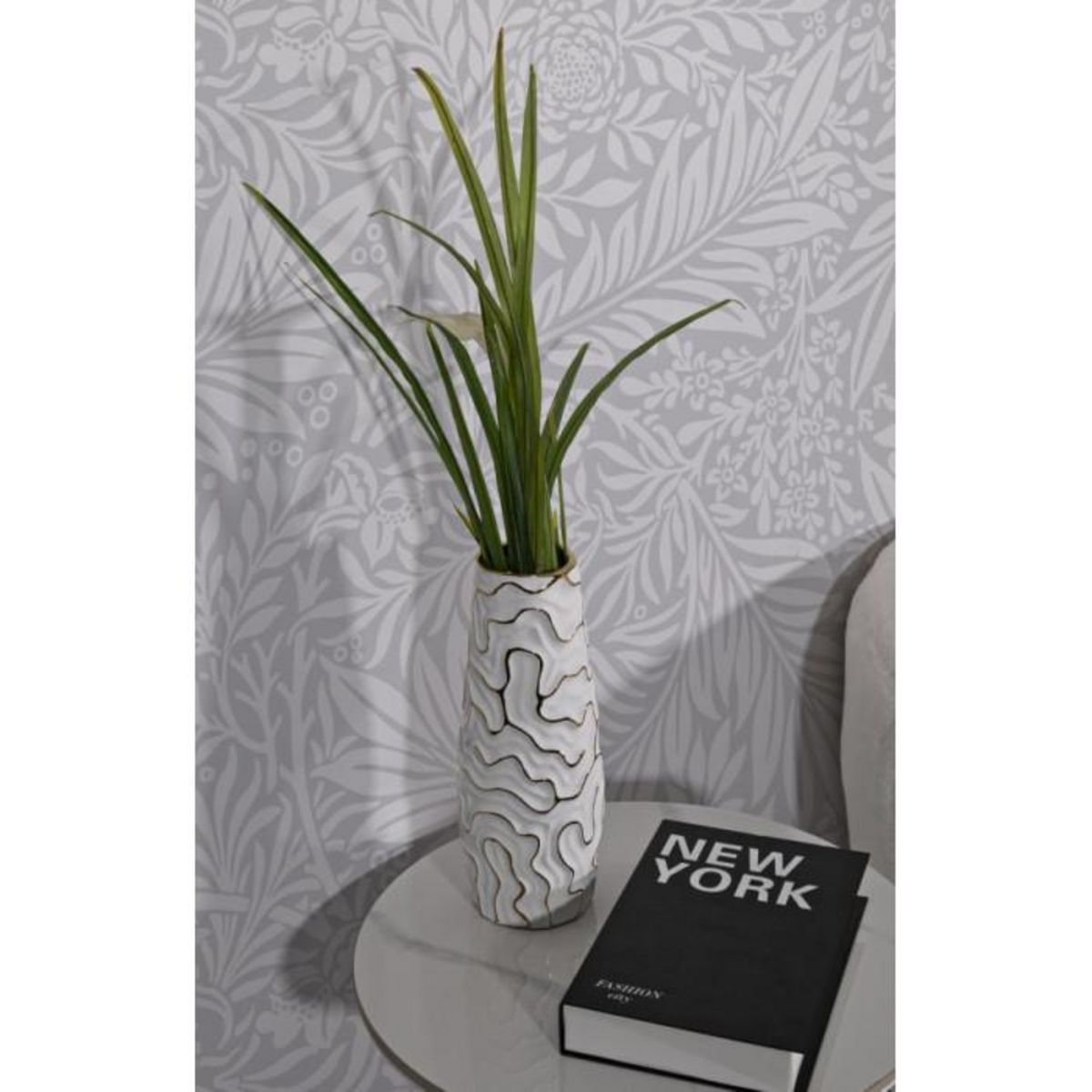 Paris Prix Vase Design en Céramique  Lia  29cm Blanc