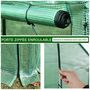 Voir la diapositive 6 : OUTSUNNY Serre de jardin serre à tomates anti-UV dim. 100L x 50l x 150H cm porte zipée déroulante acier PE vert