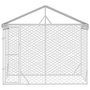 Voir la diapositive 3 : VIDAXL Chenil d'exterieur pour chiens avec toit argente 3x1,5x2,5 m