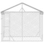 Voir la diapositive 3 : VIDAXL Chenil d'exterieur pour chiens avec toit argente 3x1,5x2,5 m