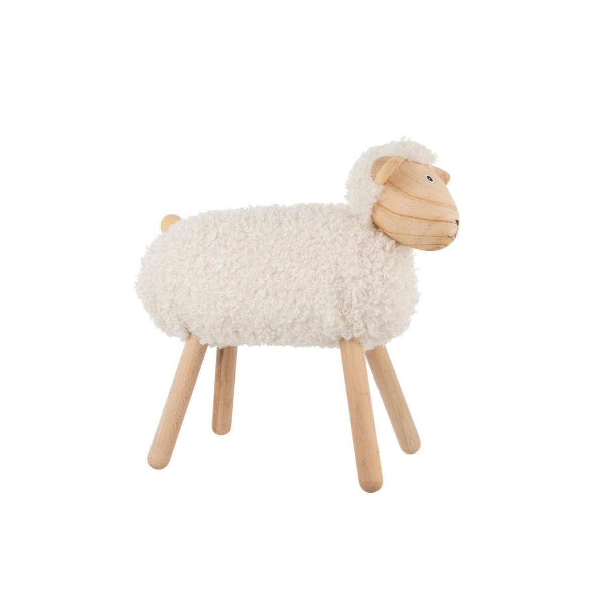 Paris Prix Statuette Mouton en Bois  Chalet  45cm Blanc Cassé